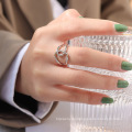 Shangjie Oem Anillos Mode Frauen verdrehte geomrtrische Ringe Vintage Office Fingerschmuck Edelstahl Gold plattierte Ringe